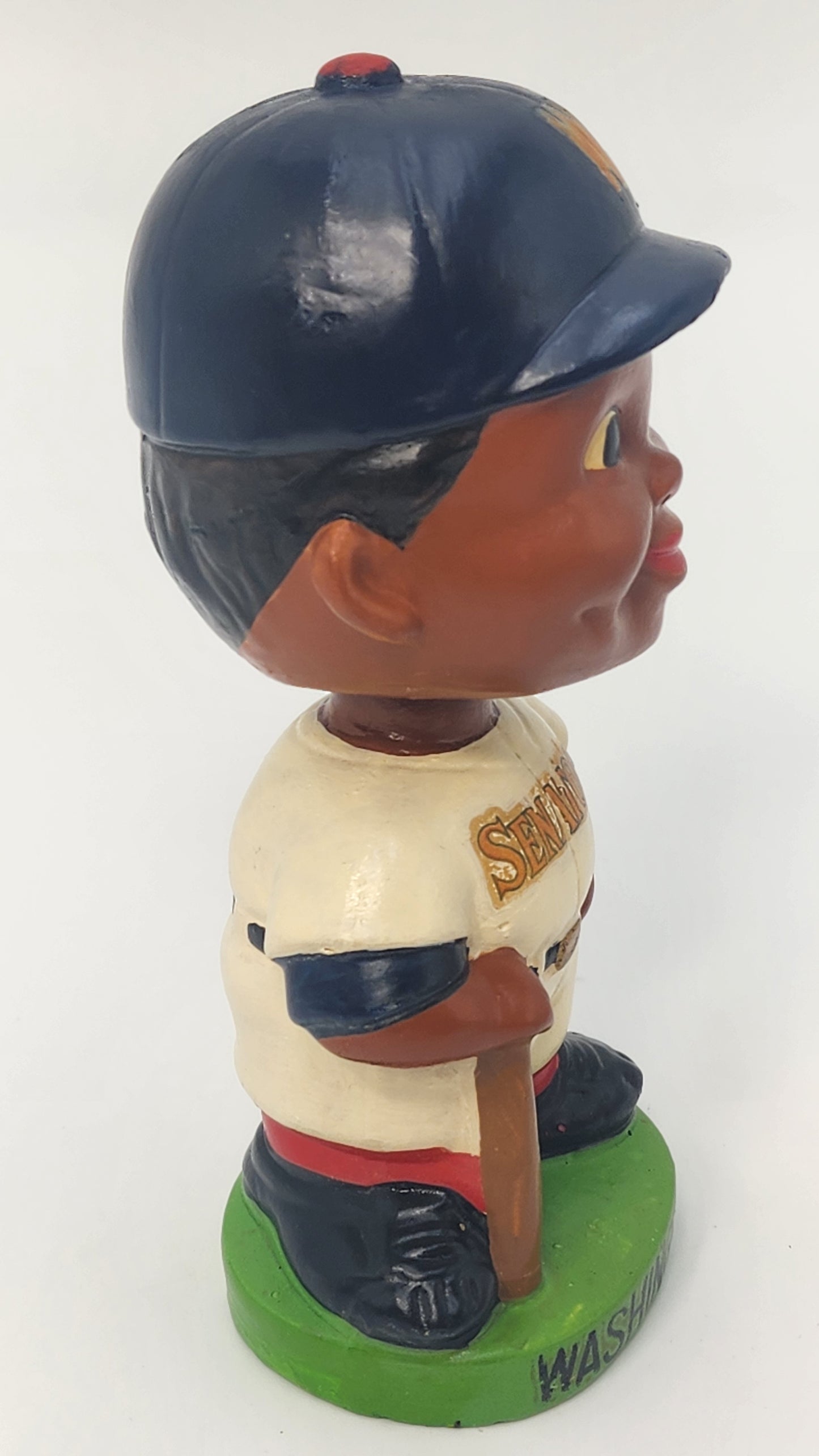 Washington Senators Black Player Bobblehead — 1960s Green Base Nodder