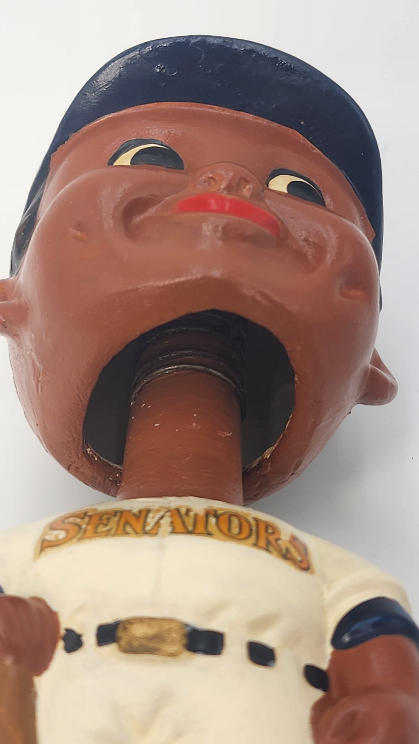Washington Senators Black Player Bobblehead — 1960s Green Base Nodder