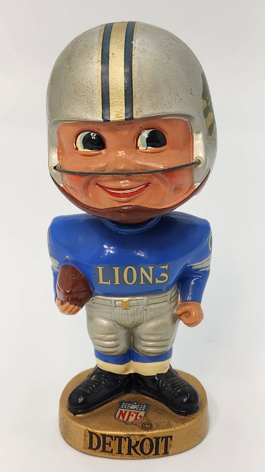 Detroit Lions 1965 Gold Base Bobblehead Original