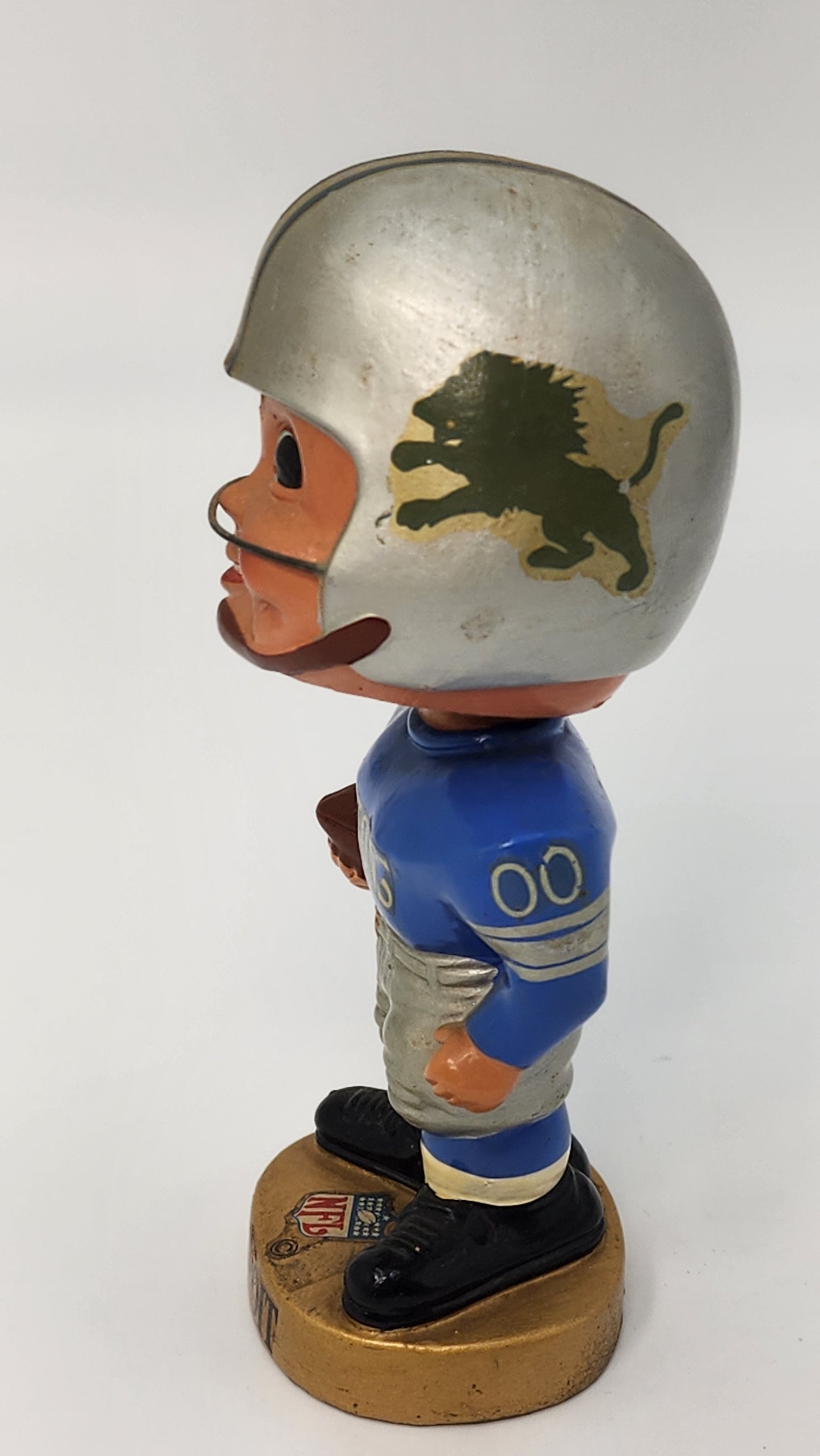 Detroit Lions 1965 Gold Base Bobblehead Original