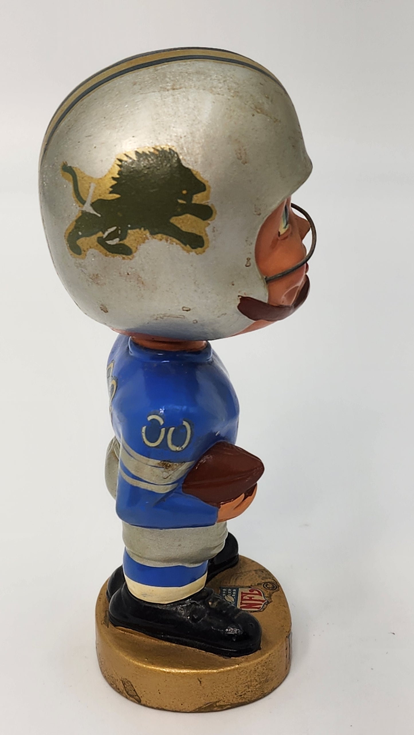 Detroit Lions 1965 Gold Base Bobblehead Original