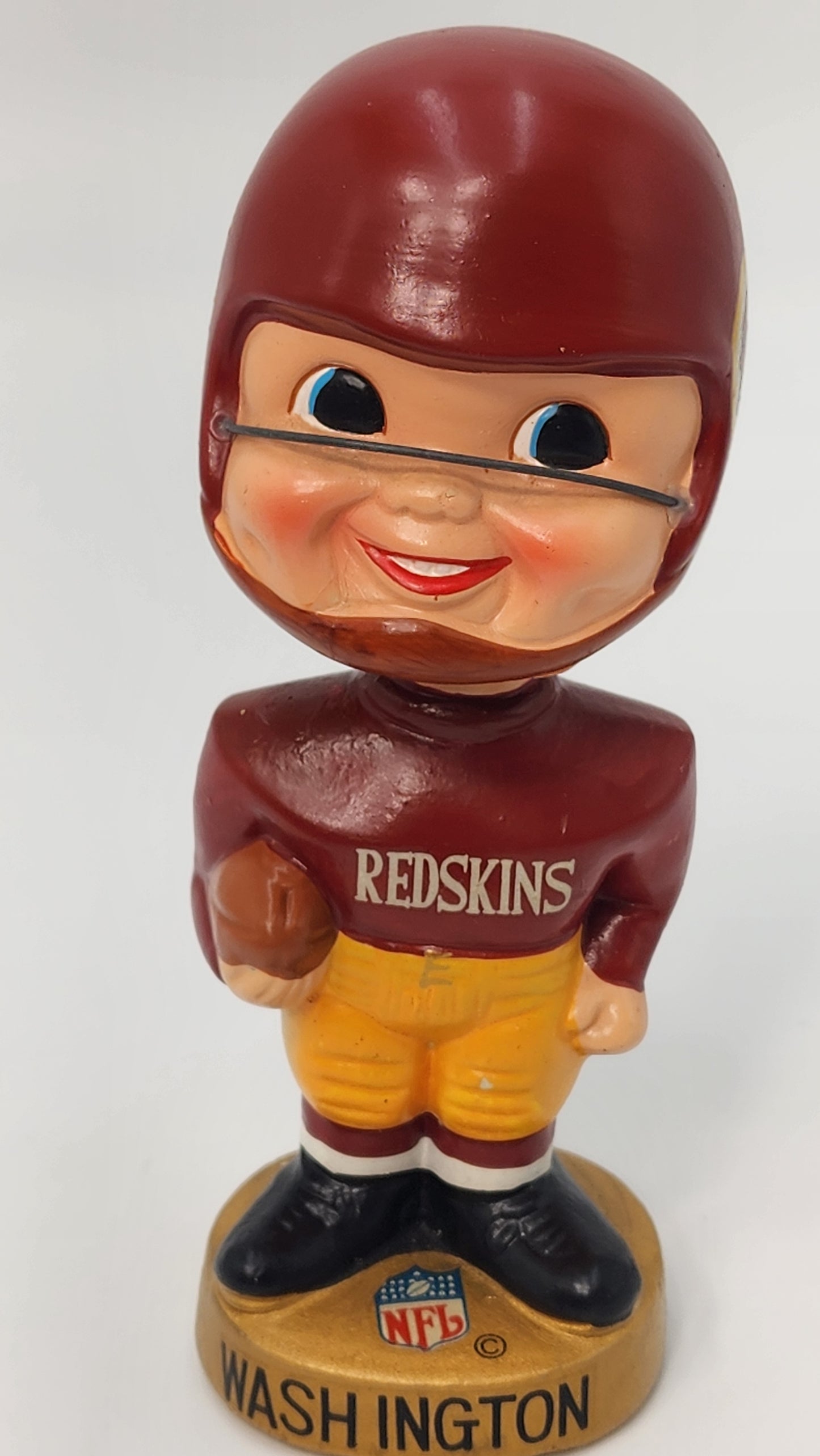 Washington Redskins 1968 Gold Base Indian Logo Bobblehead
