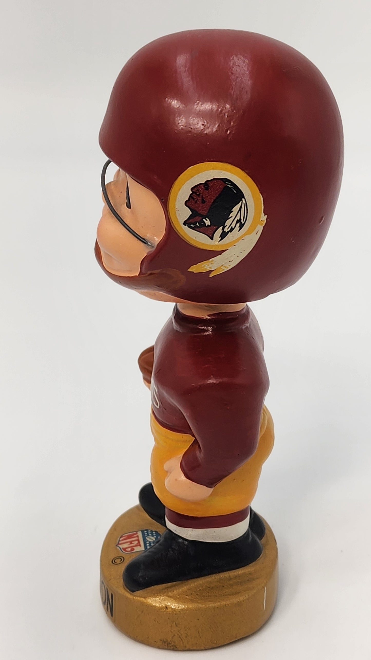 Washington Redskins 1968 Gold Base Indian Logo Bobblehead