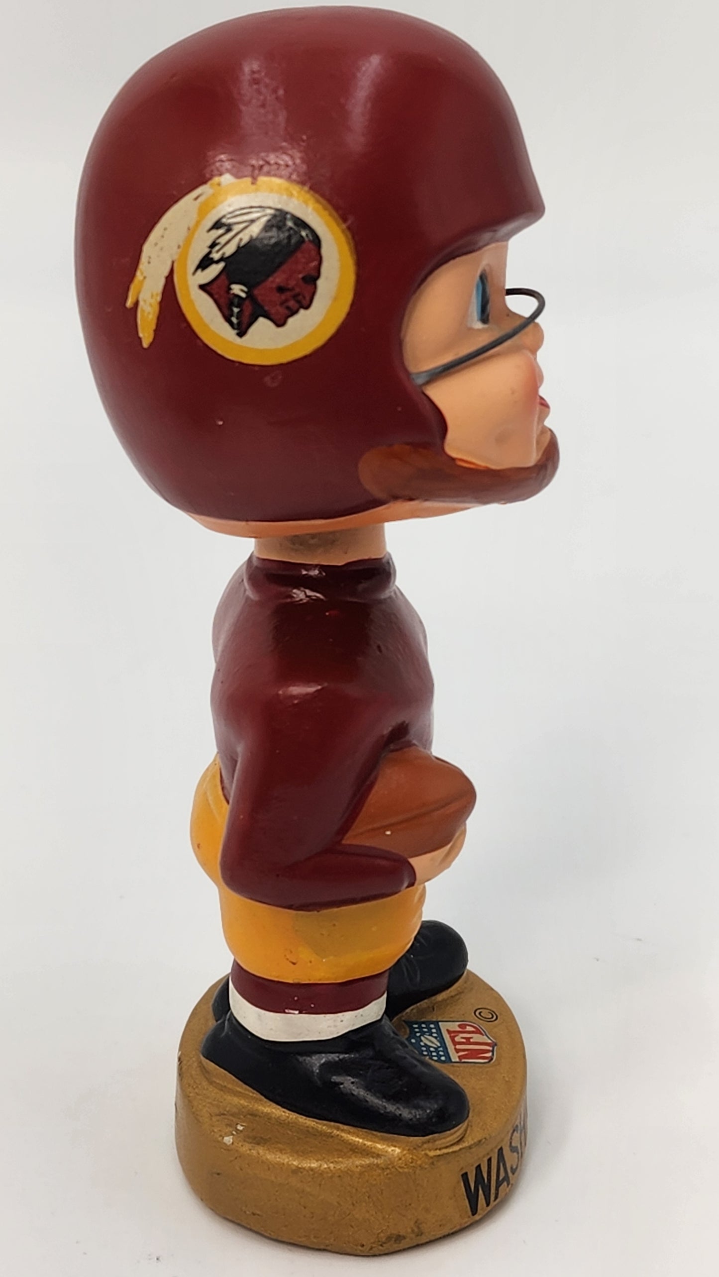Washington Redskins 1968 Gold Base Indian Logo Bobblehead