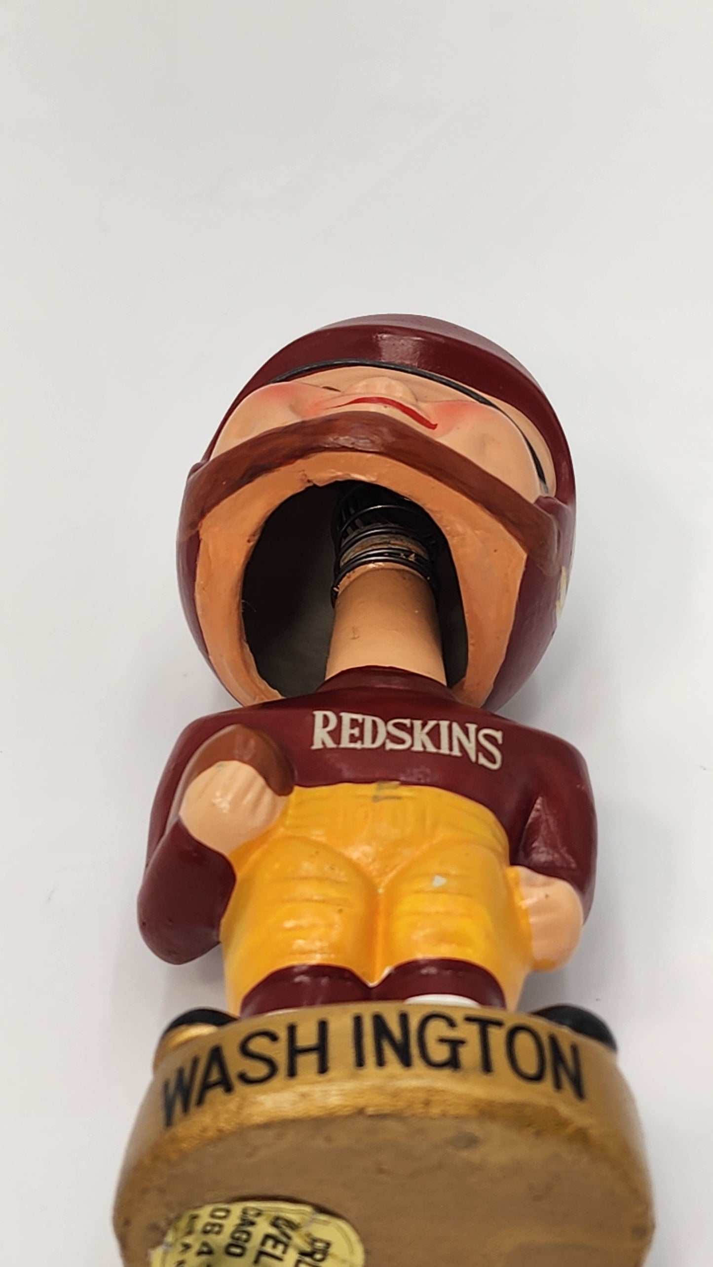 Washington Redskins 1968 Gold Base Indian Logo Bobblehead