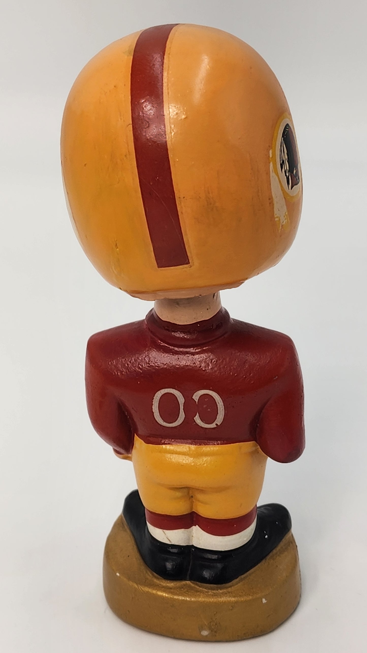 Washington Redskins 1968 Gold Base Gold Helmet Indian Logo Bobblehead