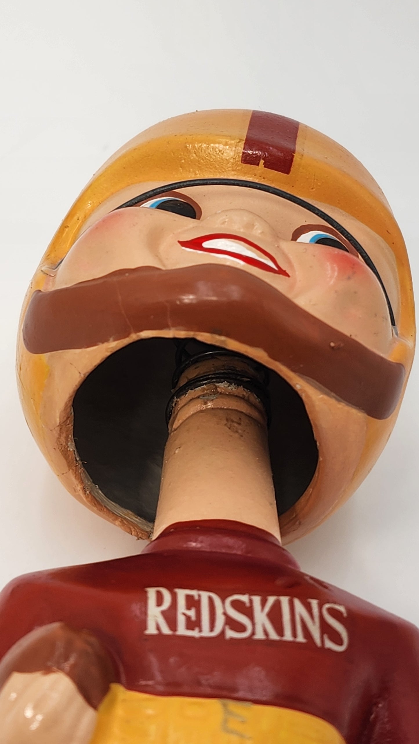 Washington Redskins 1968 Gold Base Gold Helmet Indian Logo Bobblehead