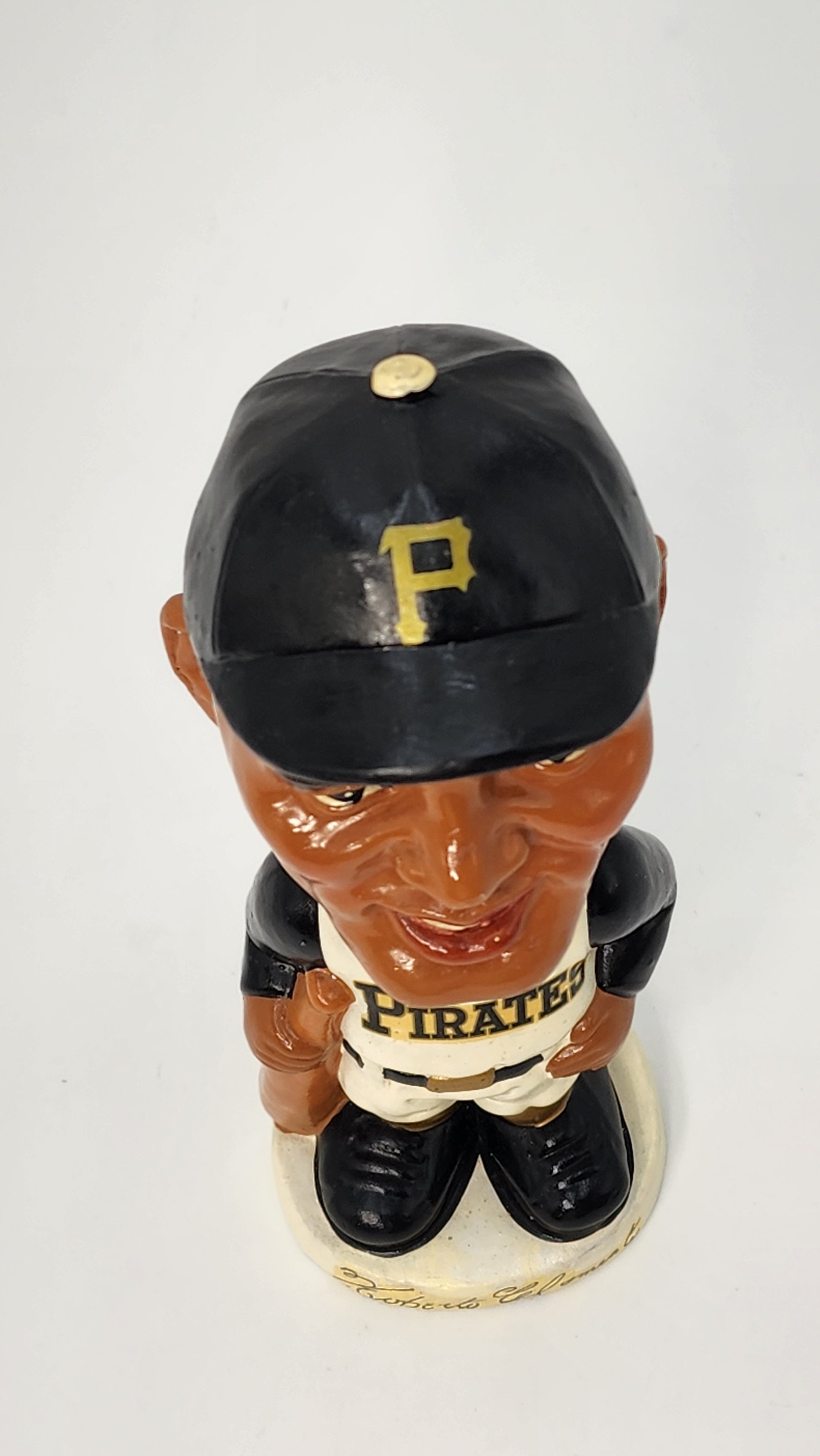 Roberto Clemente 1960s Real Face Bobblehead - Top/back view