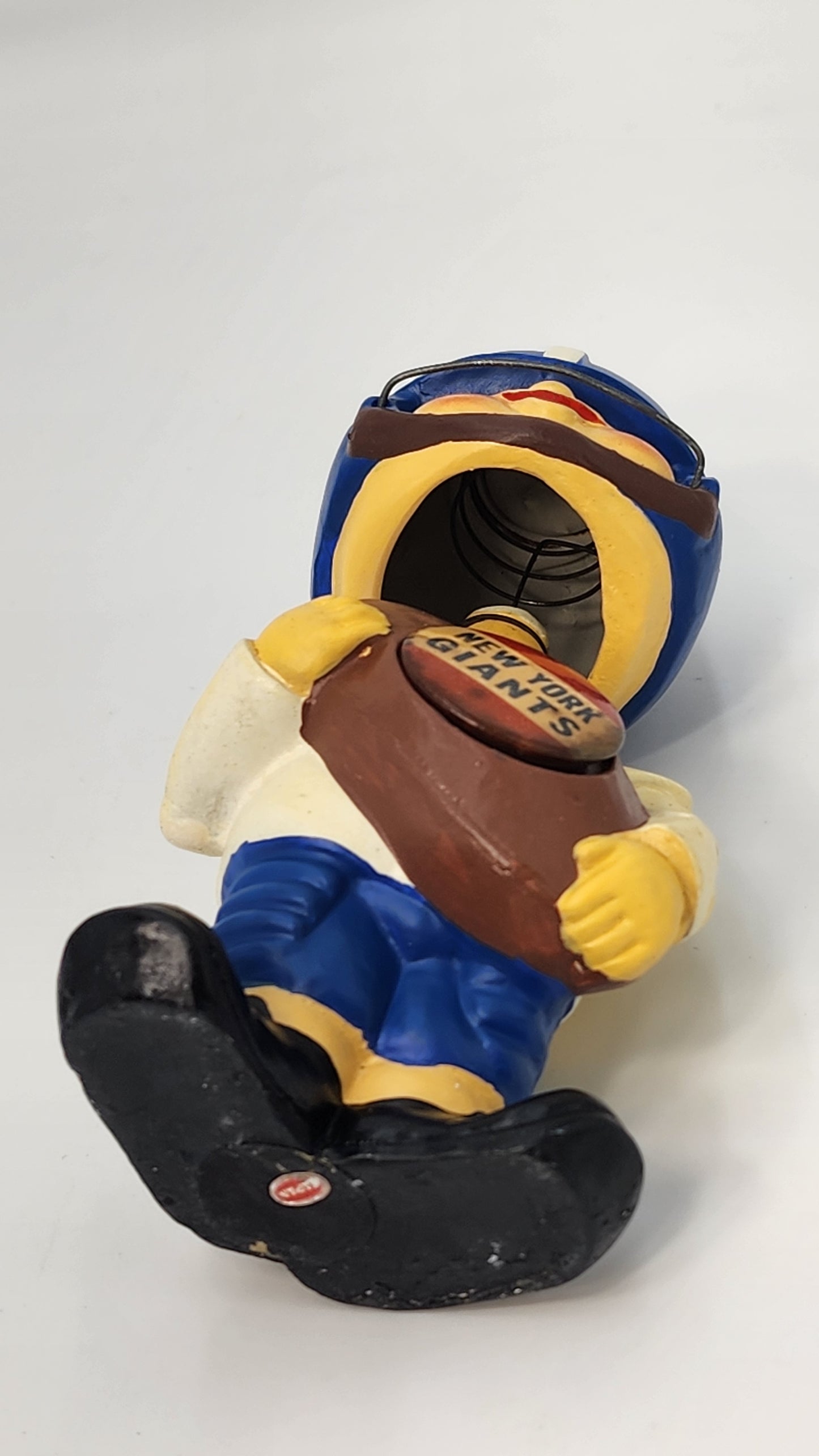 New York Giants 1960s Football Bobblehead - Spring mechanism detail