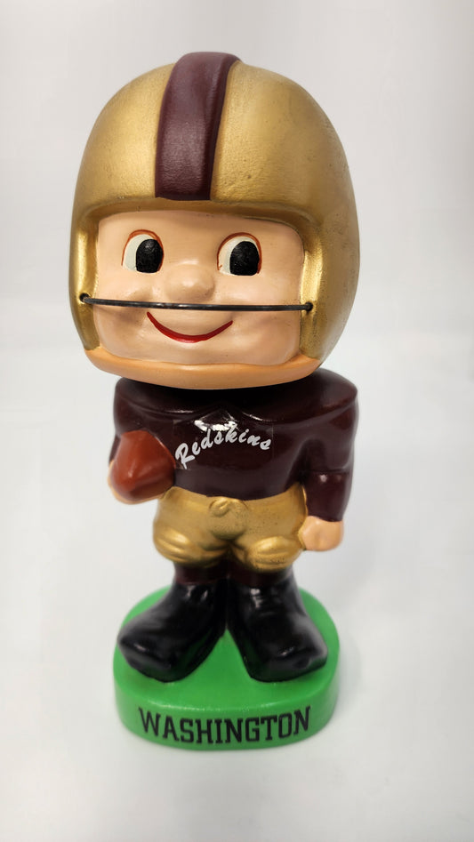 Washington Redskins Bobblehead — 1970s Ceramic/Polyresin