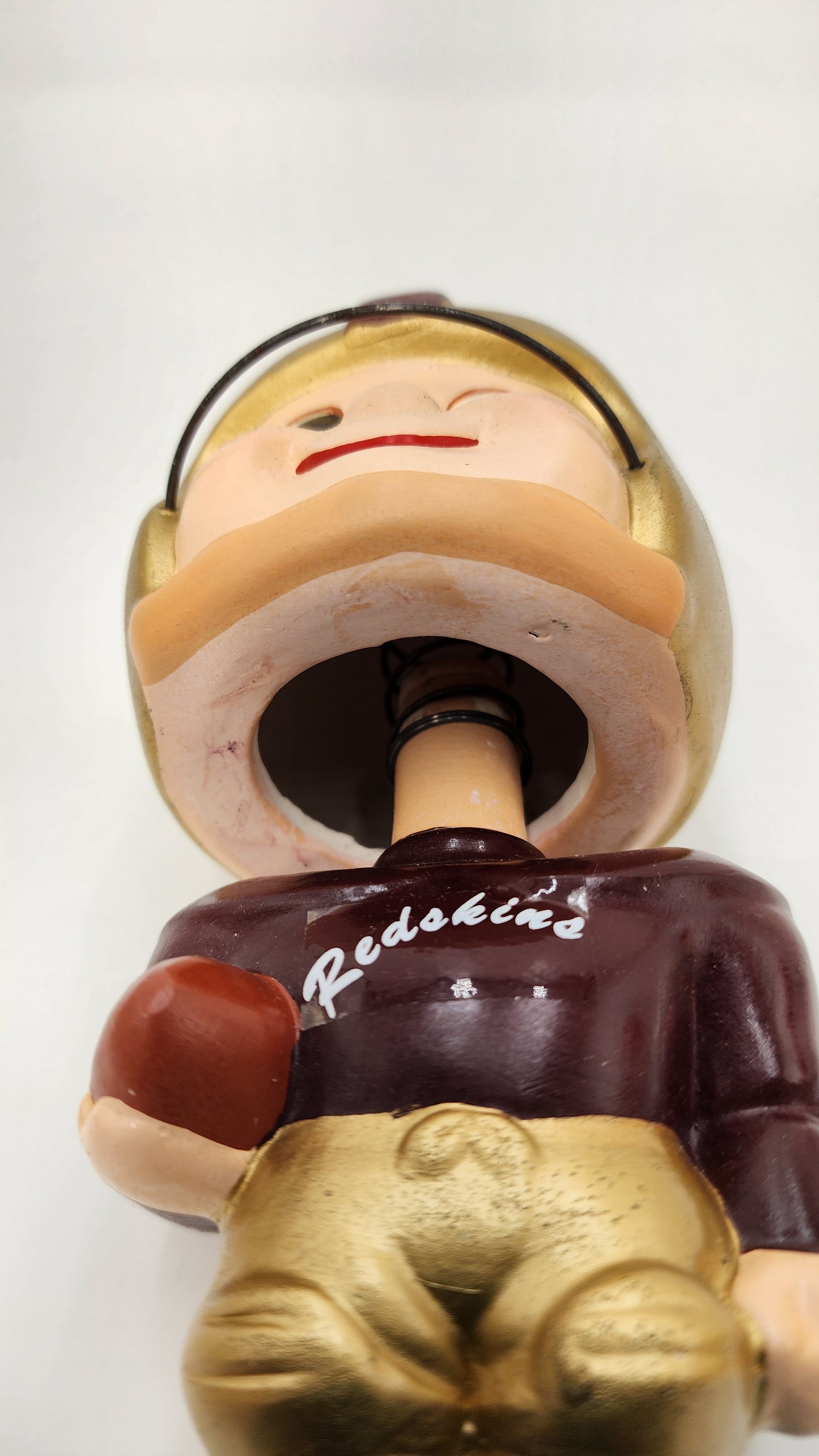 Washington Redskins Bobblehead — 1970s Ceramic/Polyresin