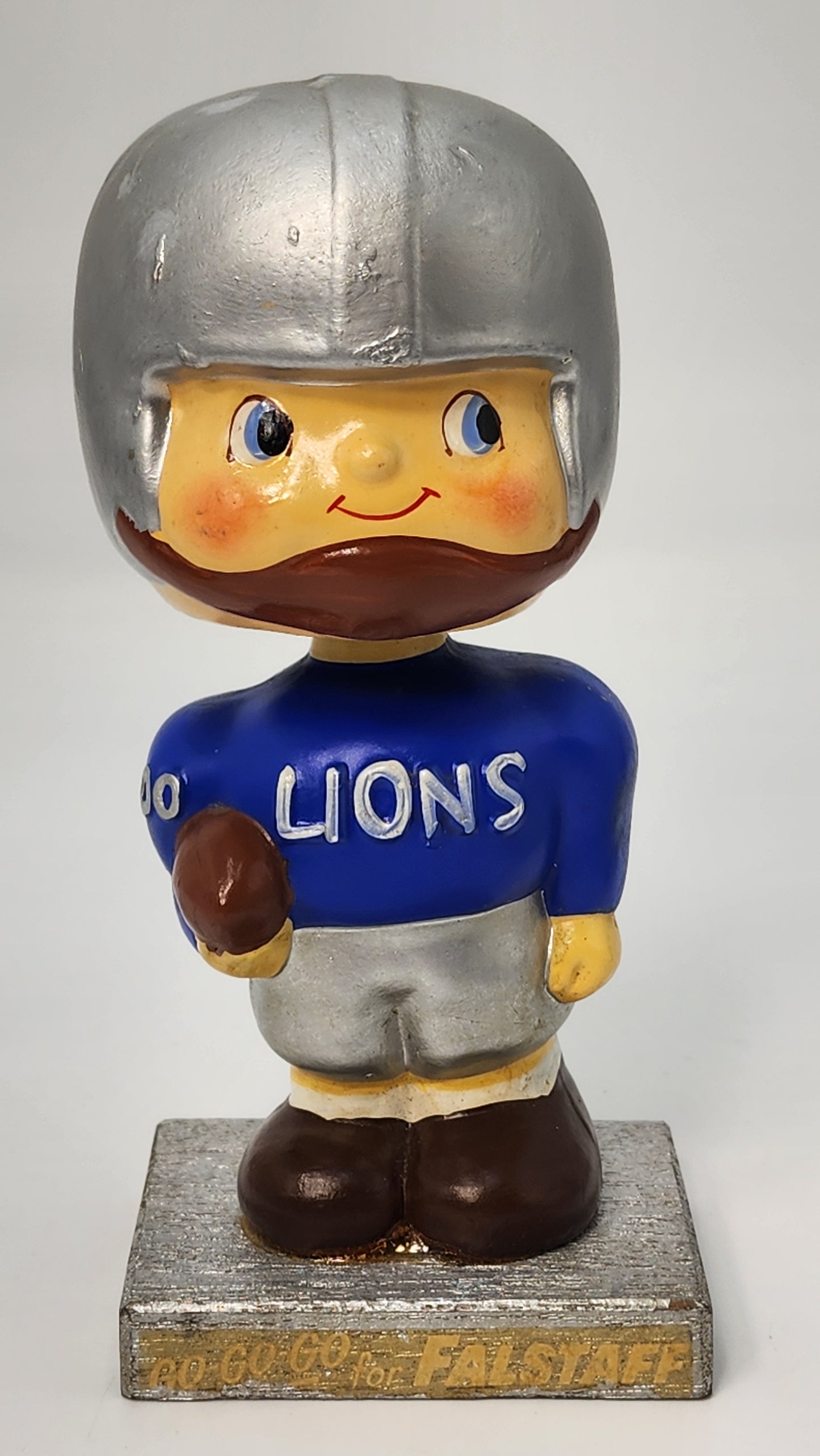 Detroit Lions 1960-61 Wood Base Go Go Go for Falstaff