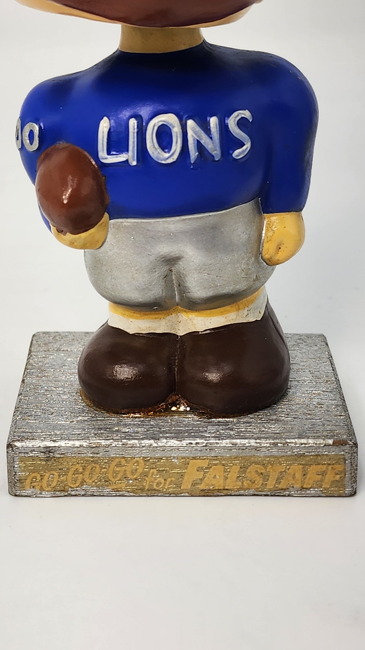 Detroit Lions 1960-61 Wood Base Go Go Go for Falstaff