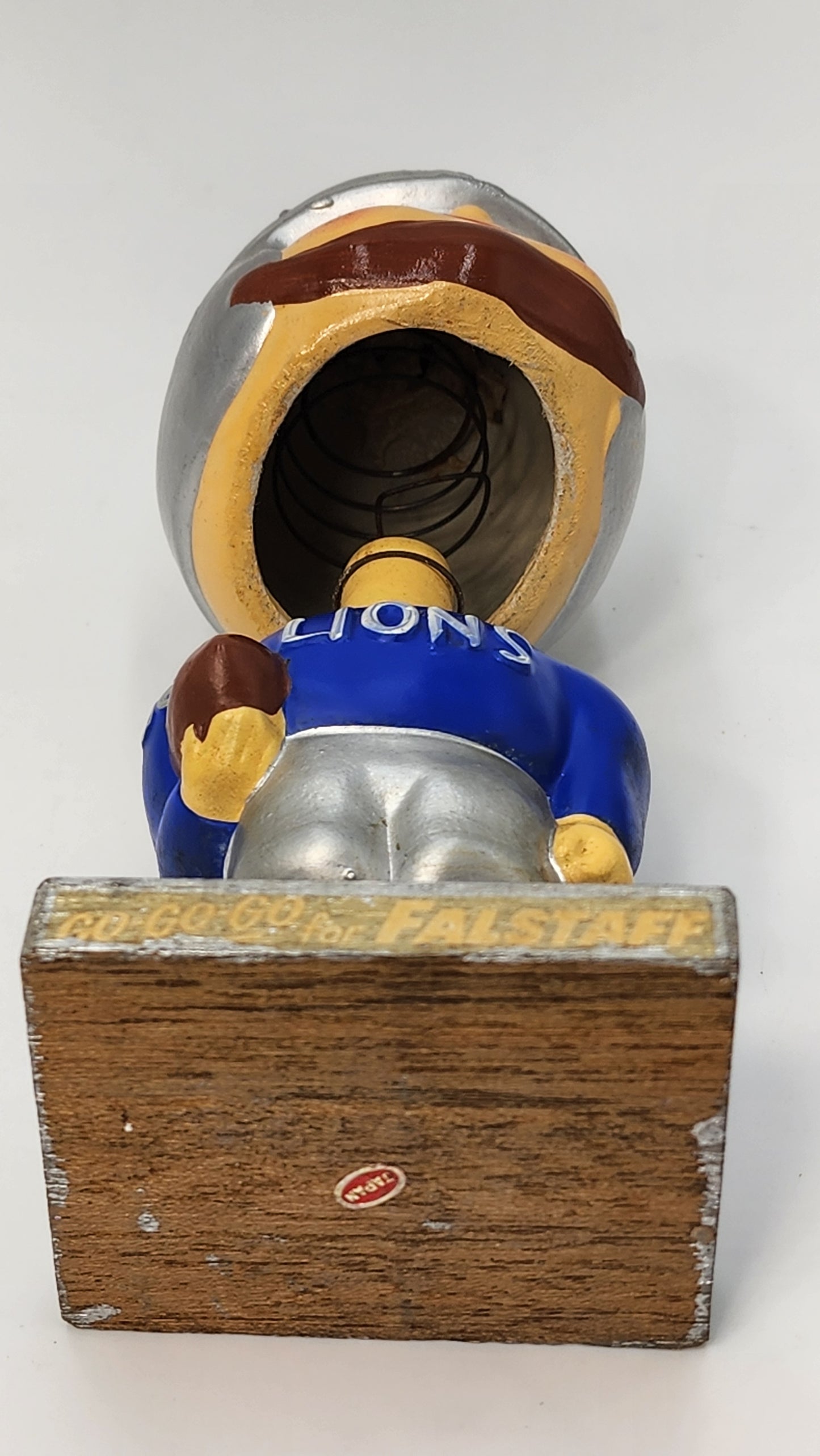 Detroit Lions 1960-61 Wood Base Go Go Go for Falstaff