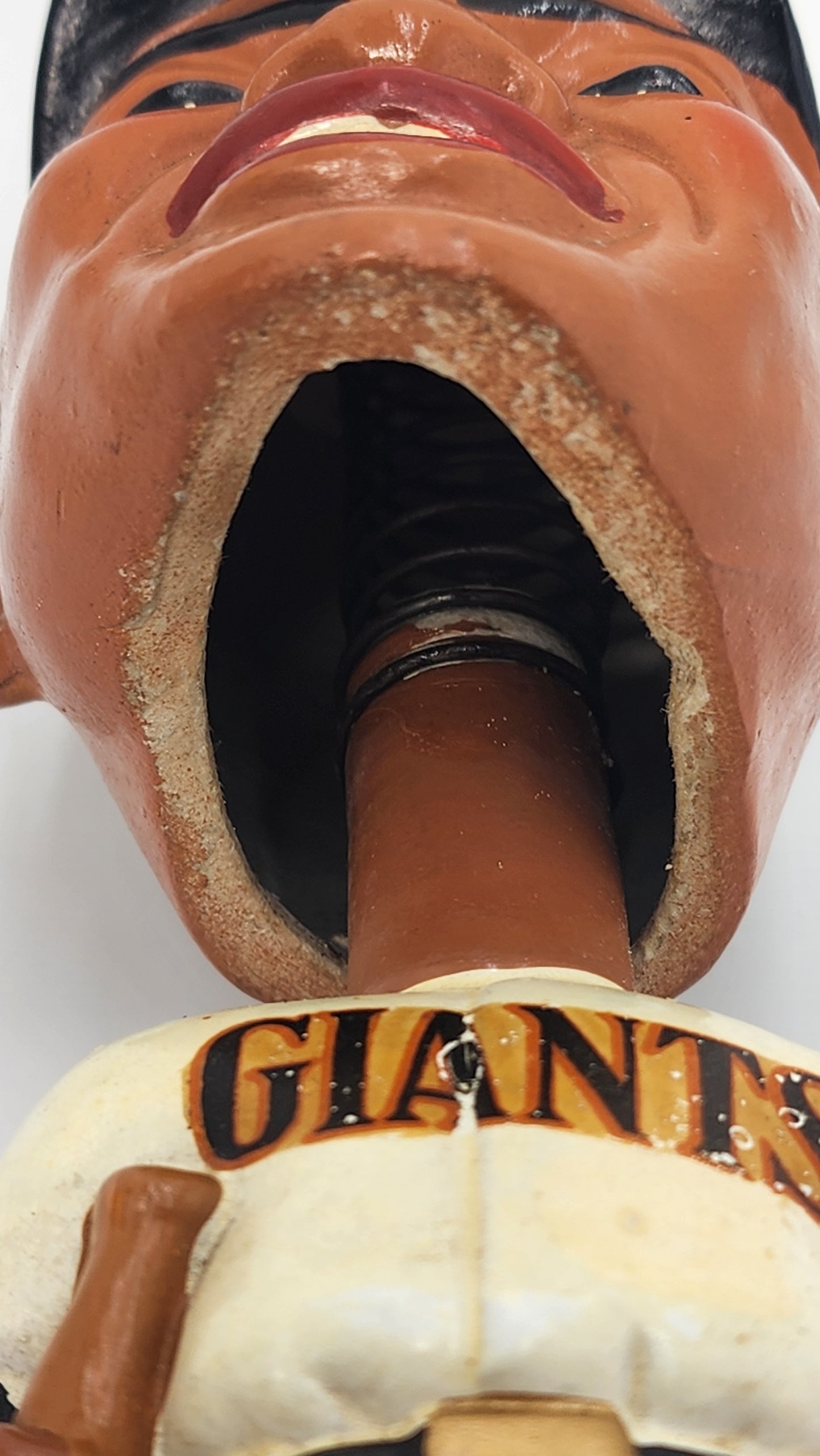 Willie Mays Giants bobblehead spring mechanism detail