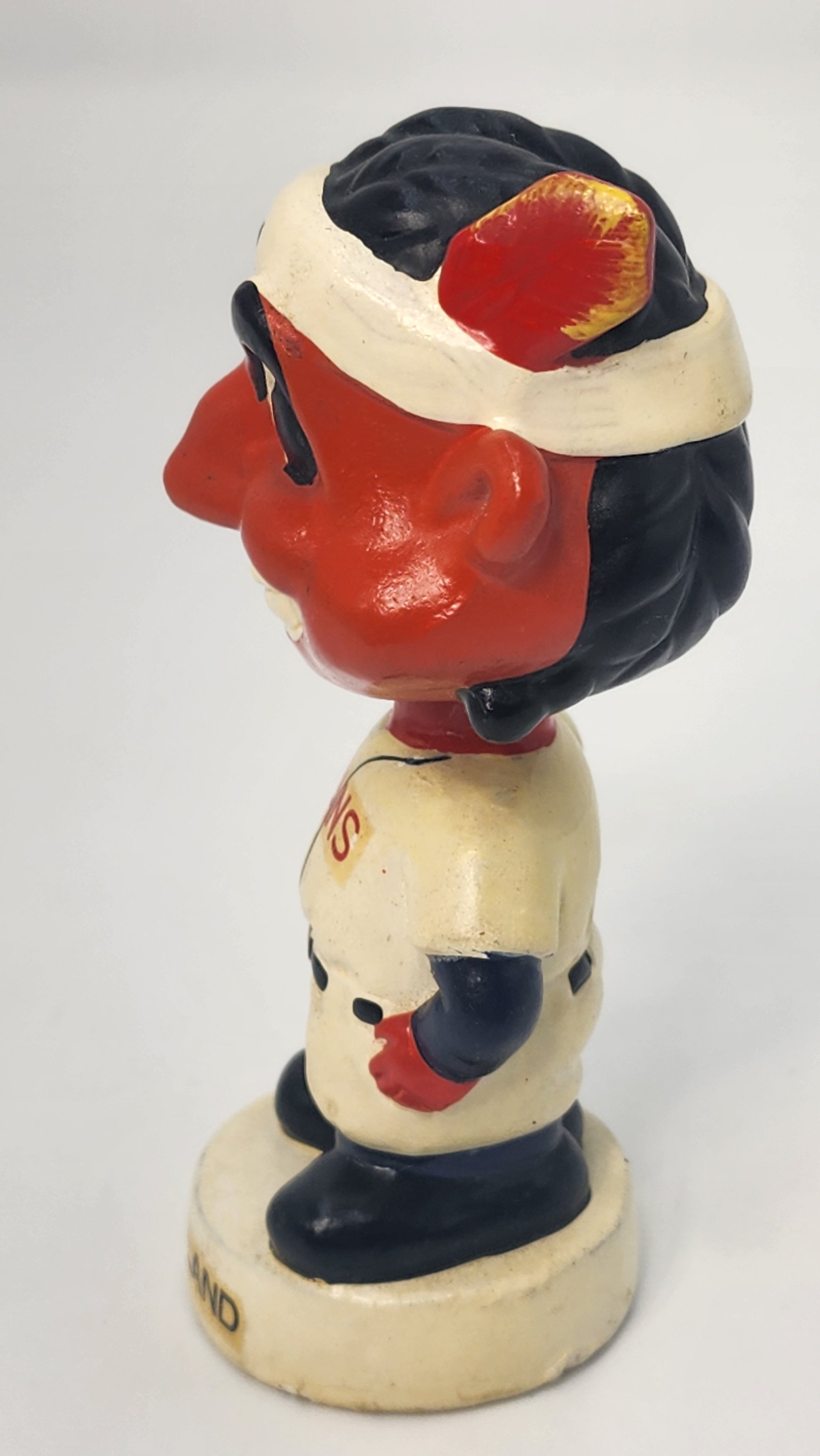 Cleveland Indians mini bobblehead left side view