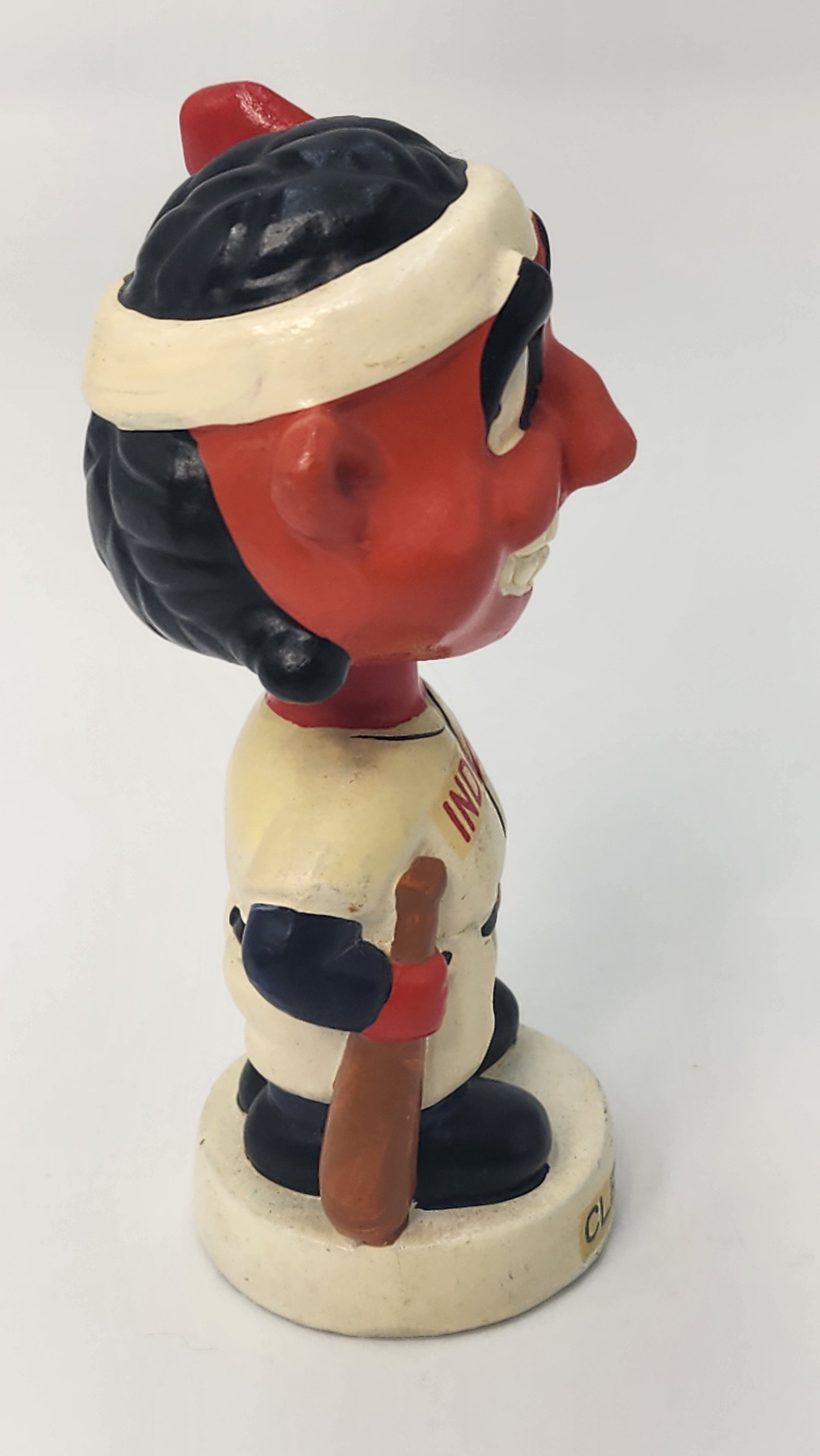 Cleveland Indians mini bobblehead right side view