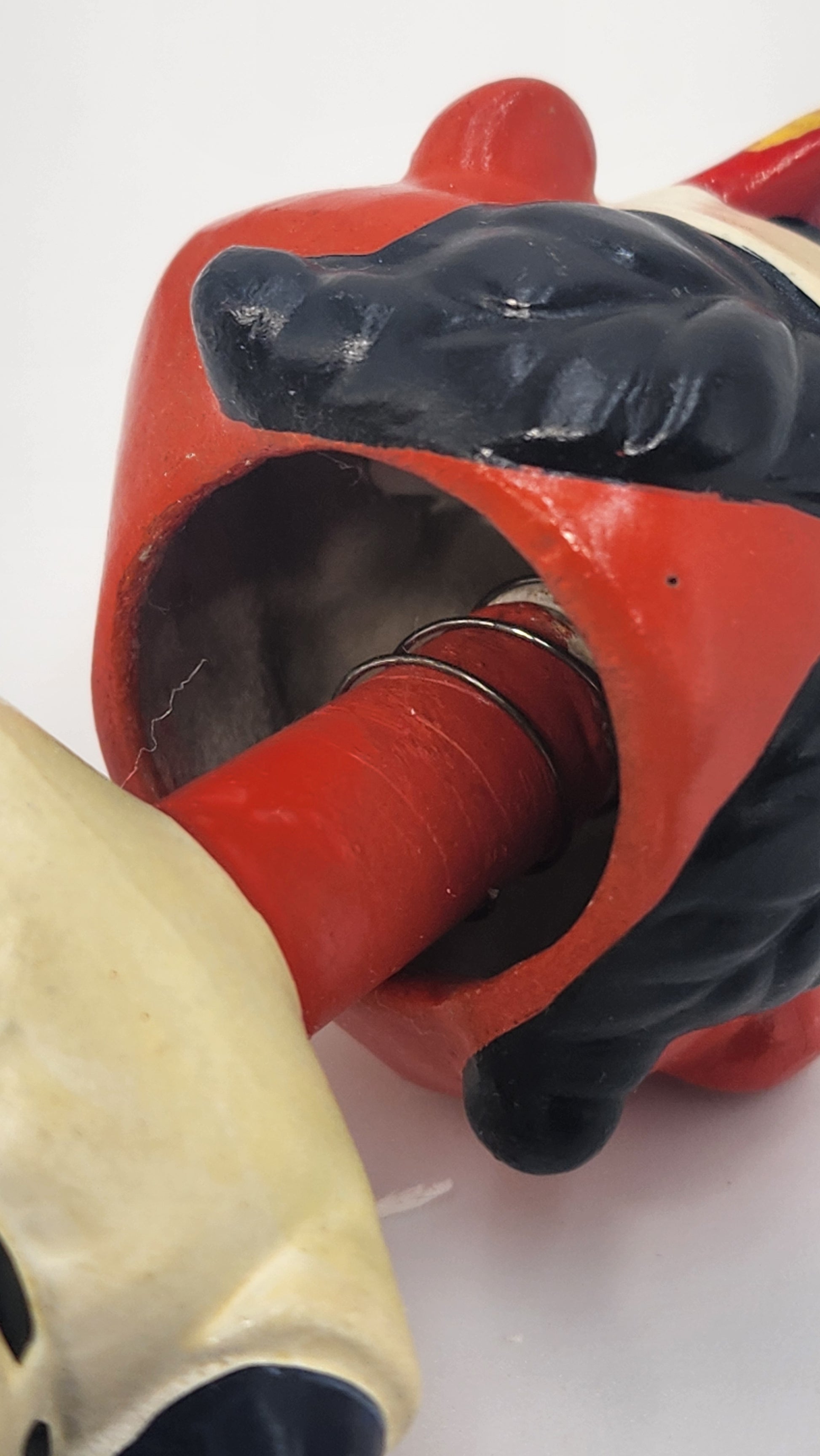 Cleveland Indians mini bobblehead spring mechanism detail