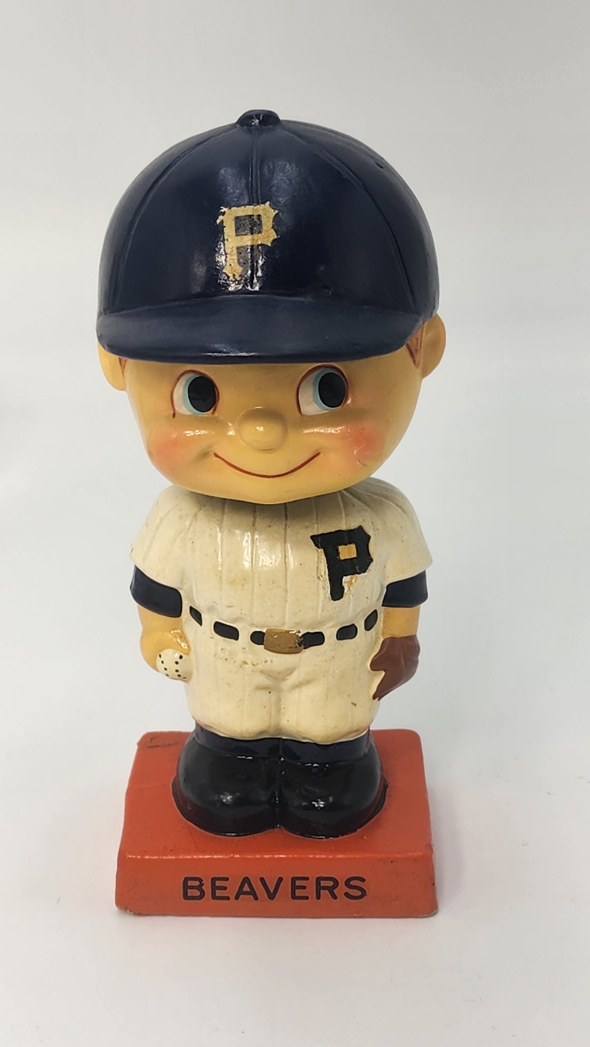 Front view of Portland Beavers baseball bobblehead