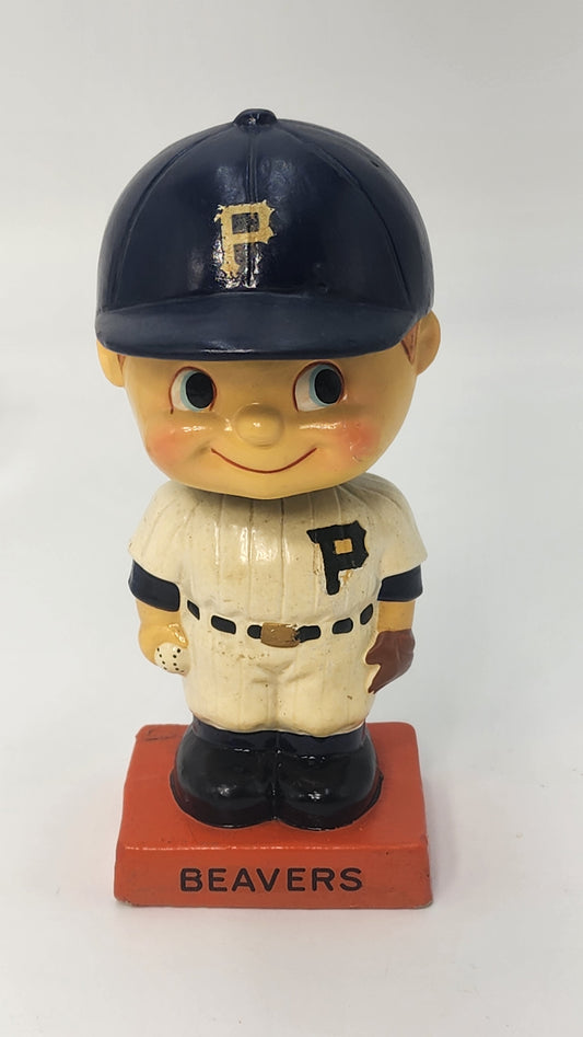Front view of Portland Beavers baseball bobblehead