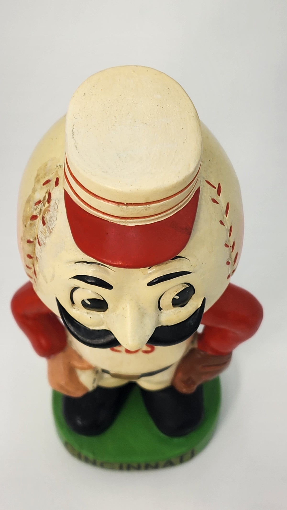 Side view of Cincinnati Reds bobblehead