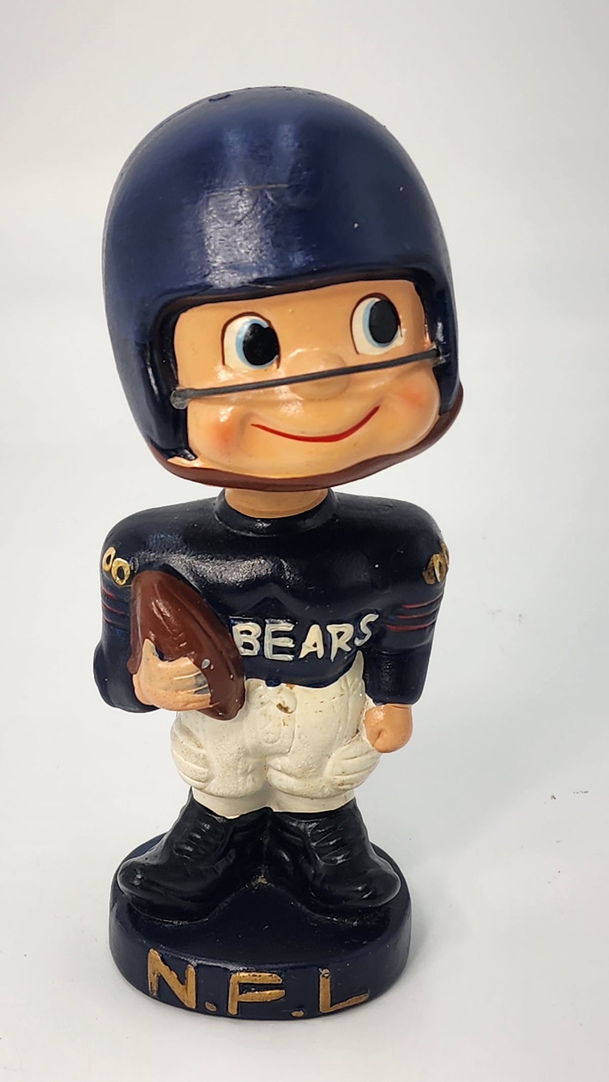 Front view of Chicago Bears Toes Up Type 1 bobblehead