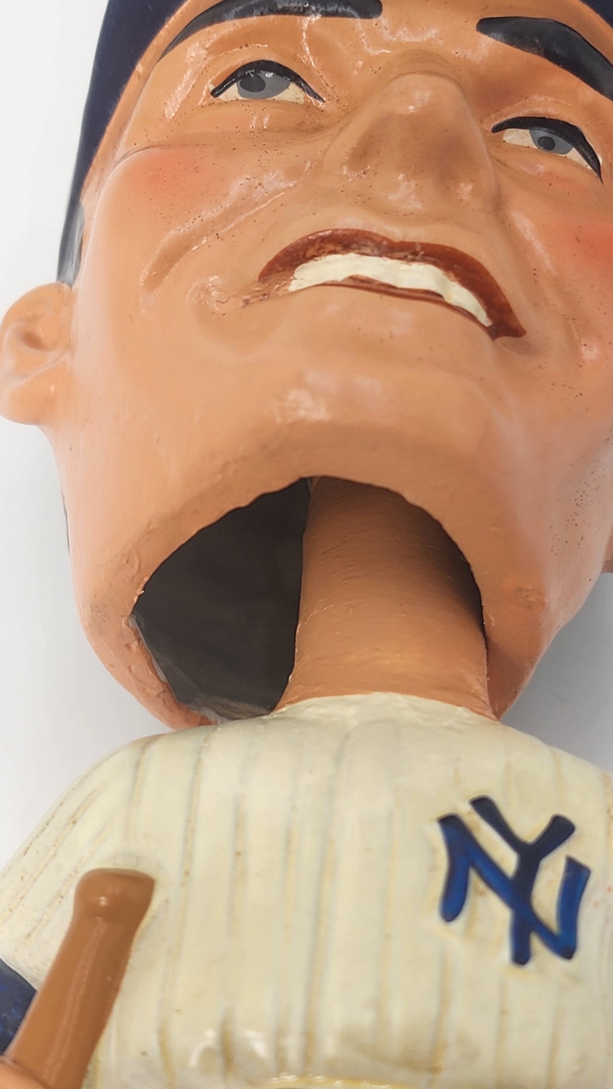 Close-up of Roger Maris bobblehead head and neck