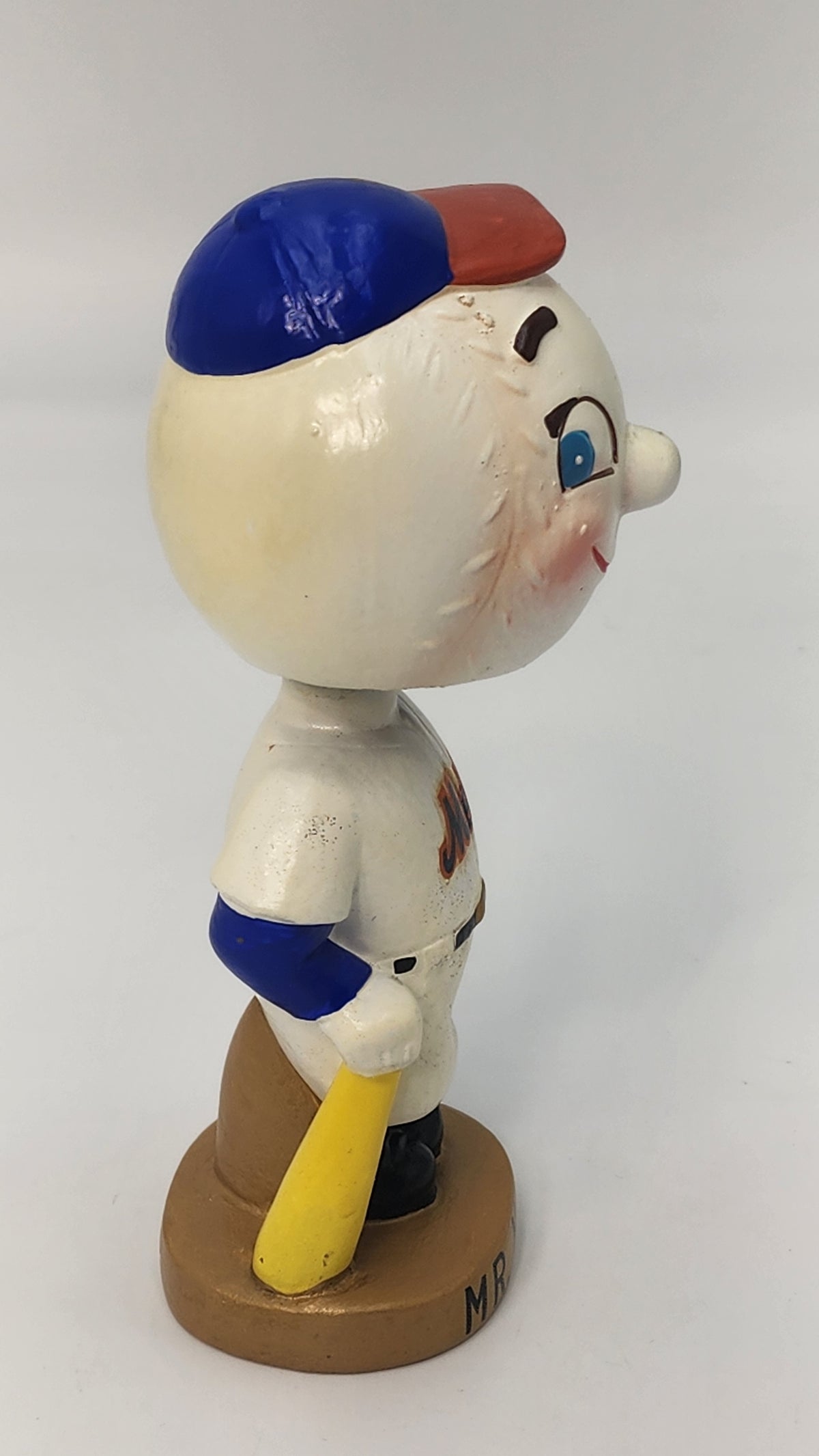 Opposite side view of Mr. Met bobblehead