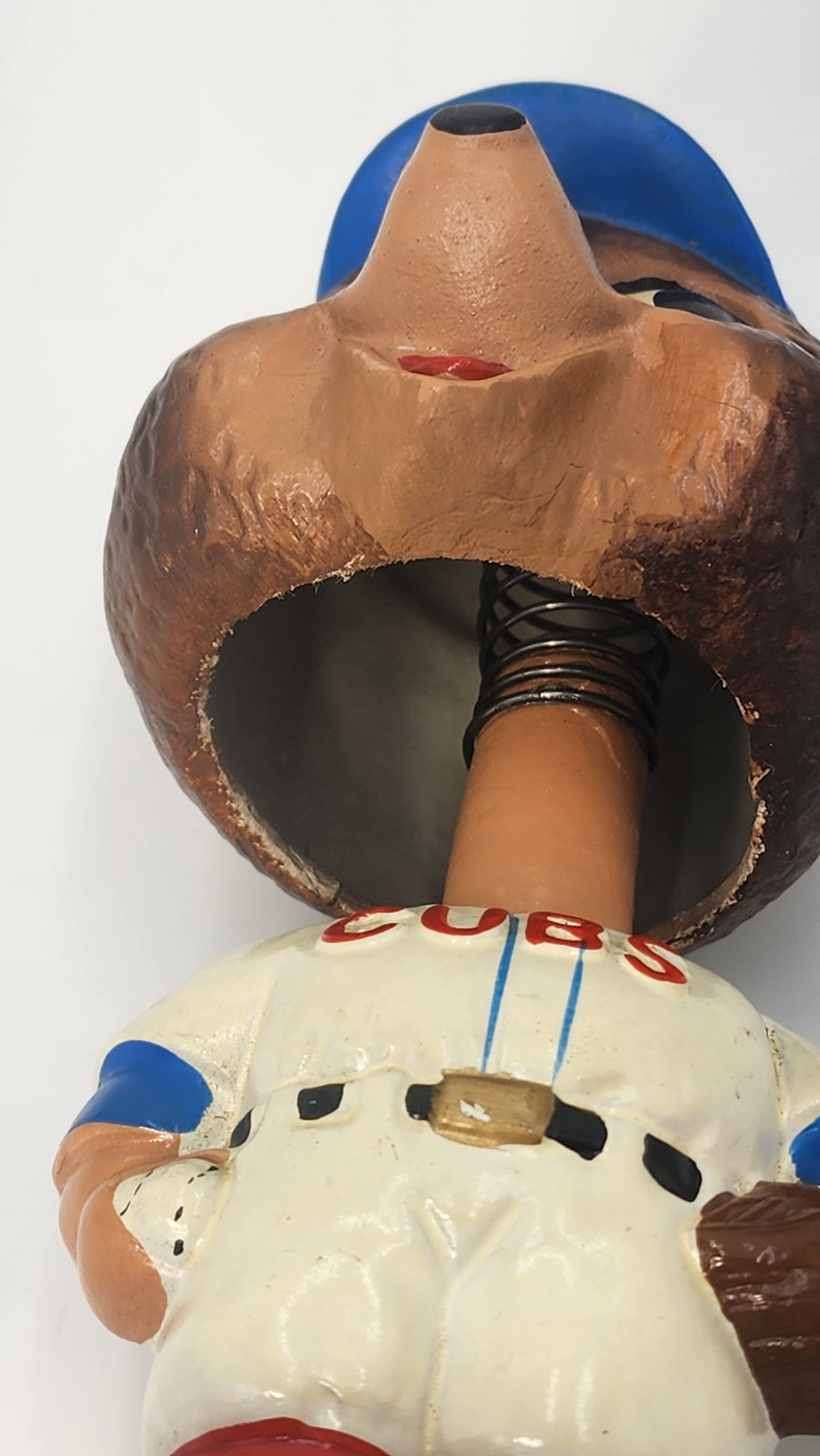 Side view of Chicago Cubs mascot bobblehead