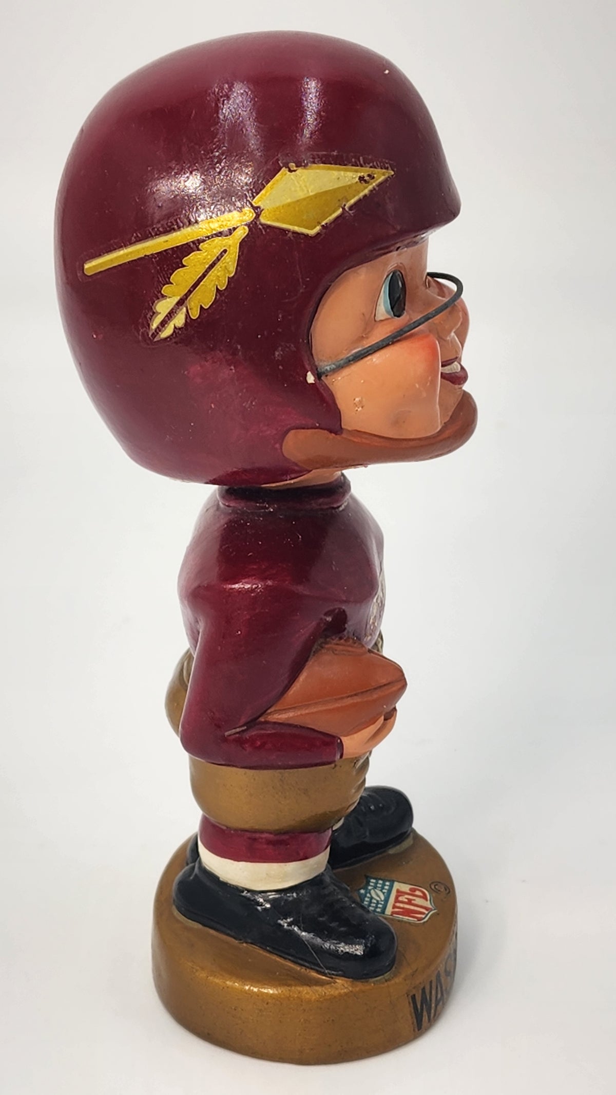 Close-up of helmet and neck opening