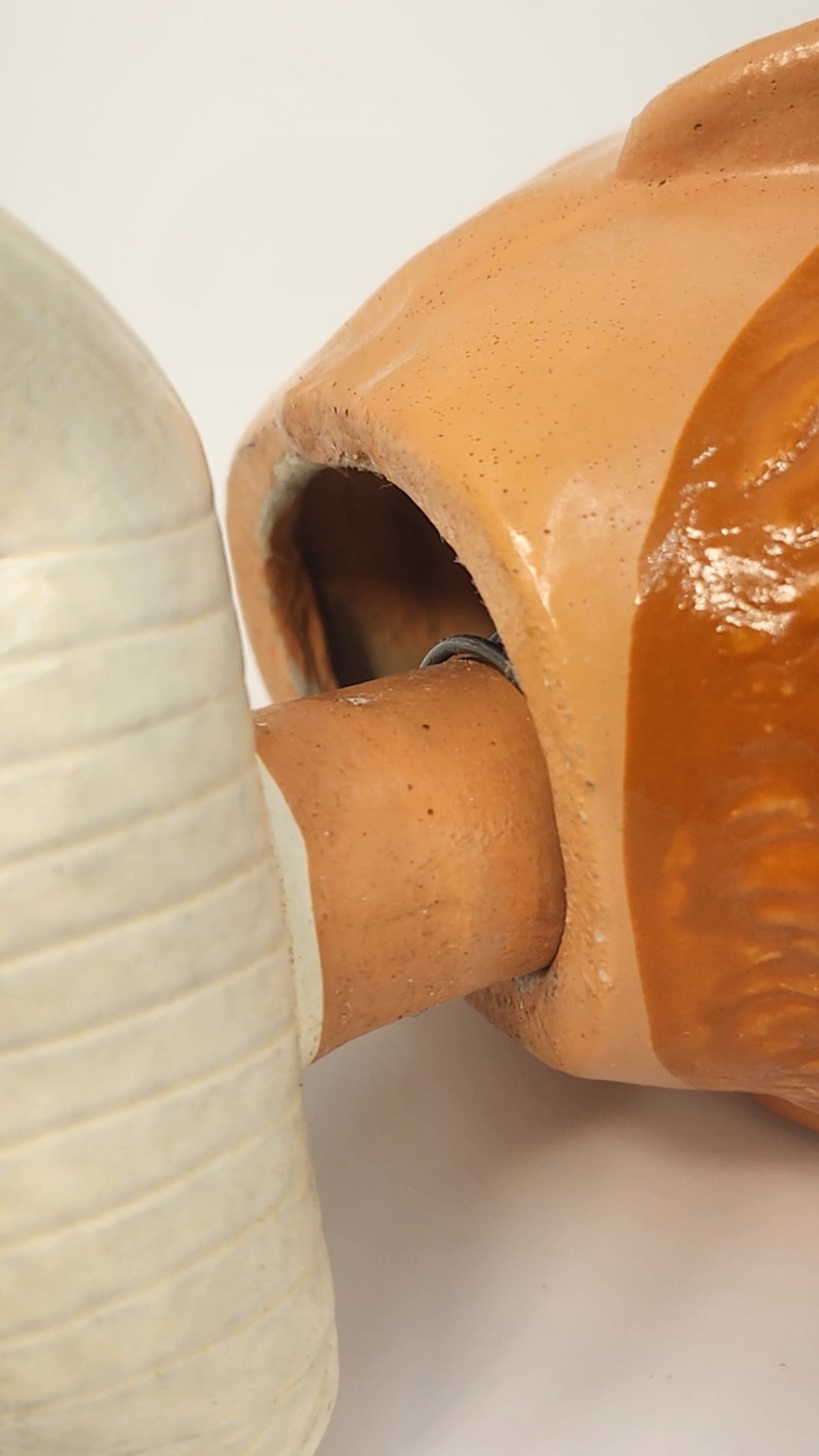 Close-up of Mickey Mantle bobblehead neck opening