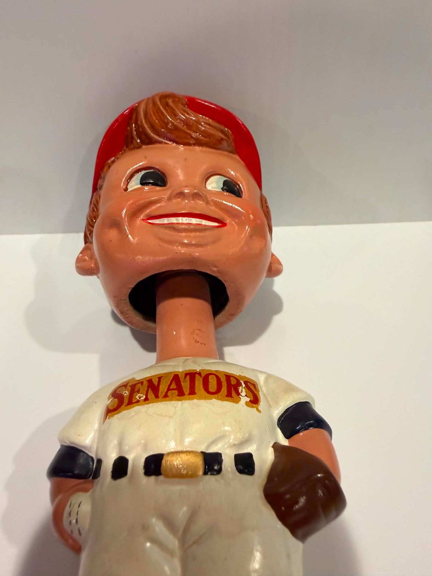 Washington Senators Gold Base Bobblehead — 1960s Halo Nodder